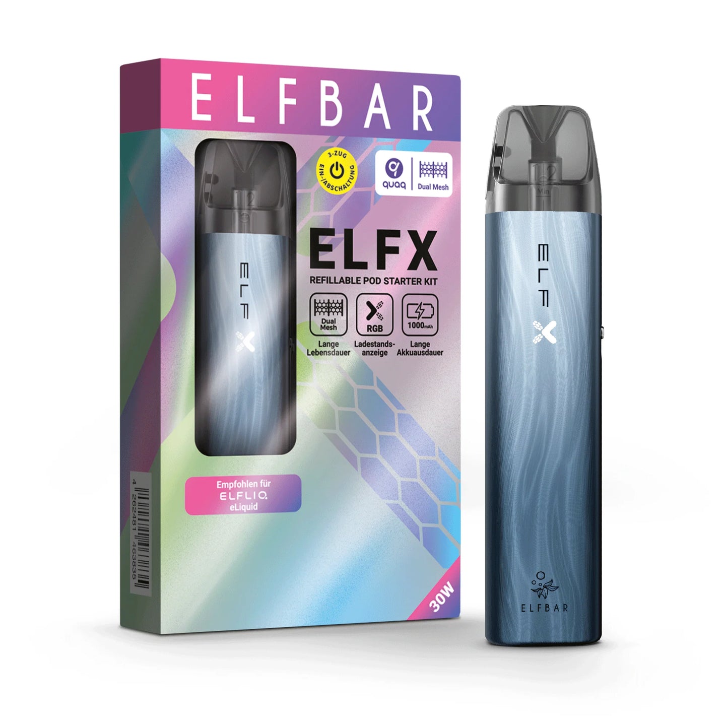 Elfbar ELFX - Refillable Pod Kit - Dark Sea, 2ml