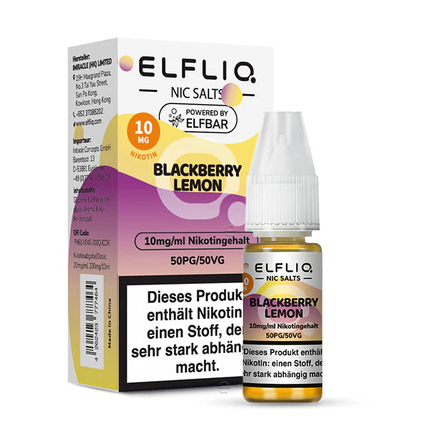 Elfliq - Blackberry Lemon - Nikotinsalz Liquid 10mg/ml