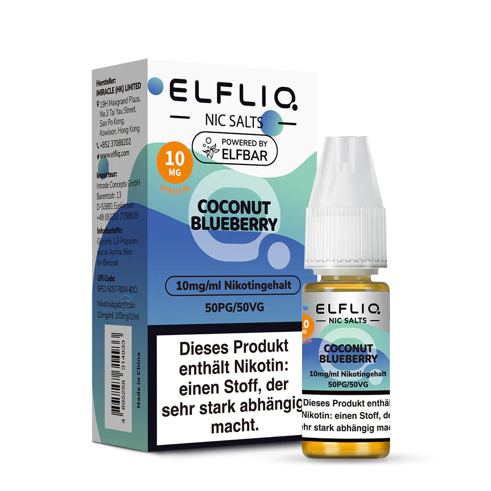 Elfliq - Coconut Blueberry - Nikotinsalz Liquid 10mg/ml