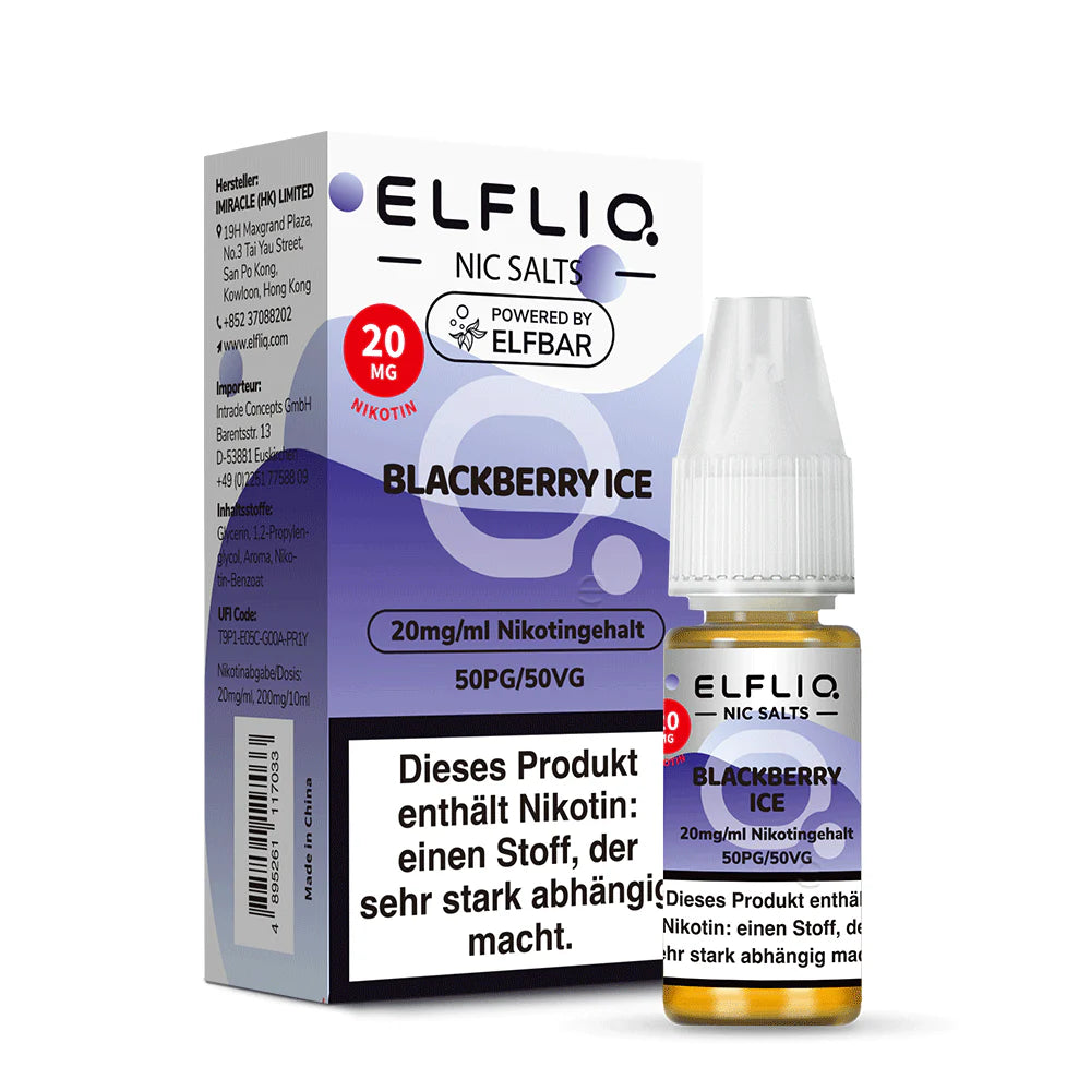 Elfliq - Blackberry Ice - Nikotinsalz Liquid 20mg/ml