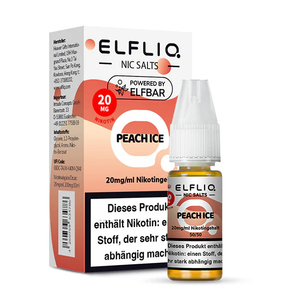 Elfliq - Peach Ice - Nikotinsalz Liquid 20mg/ml