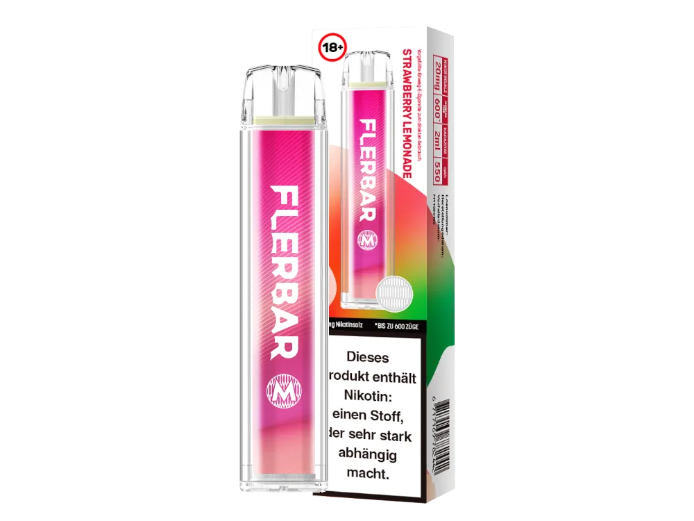 Flerbar M 600 - Strawberry Lemonade - 20mg/ml