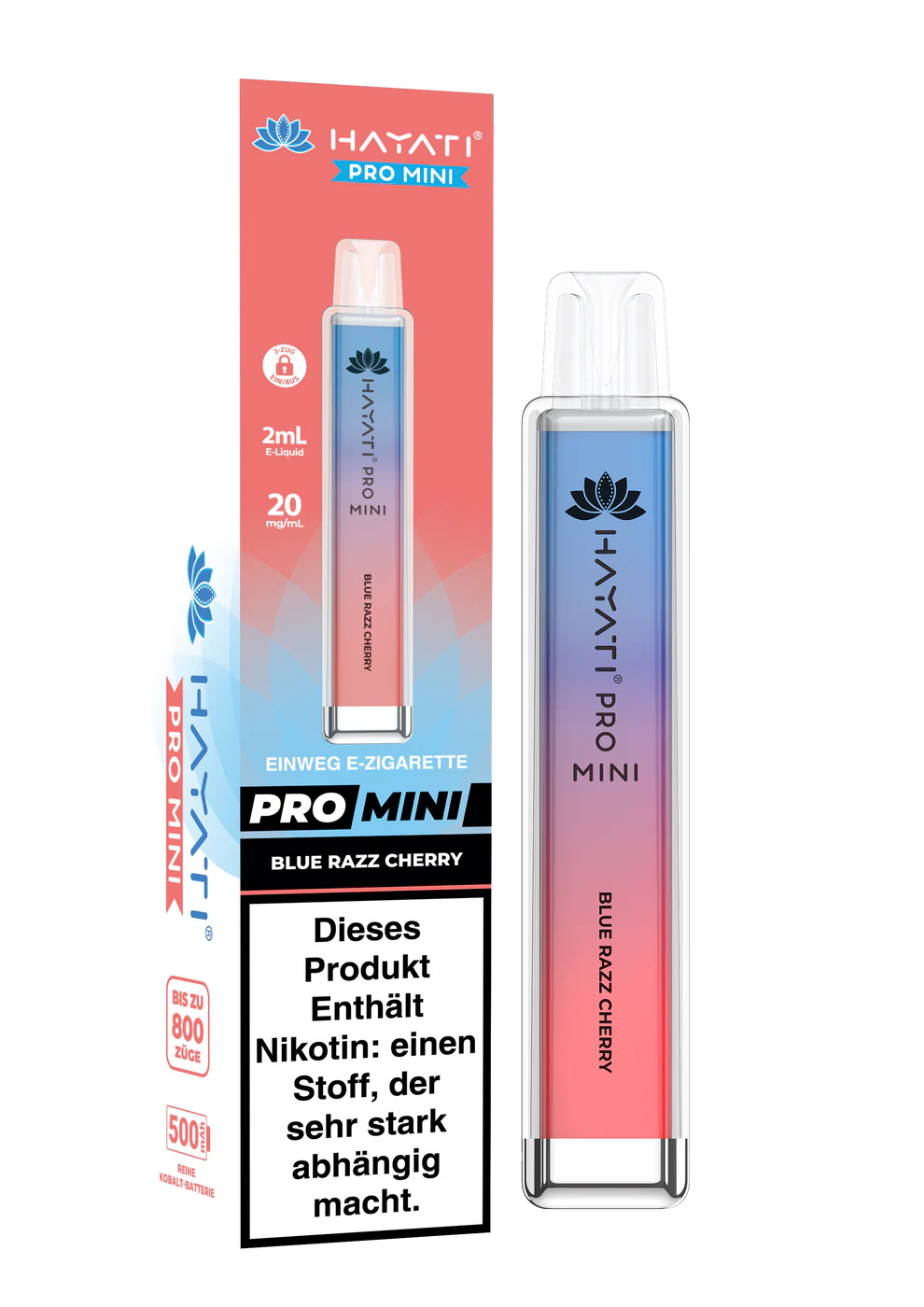 Hayati Pro Mini 800 - Blue Razz Cherry - 20mg/ml