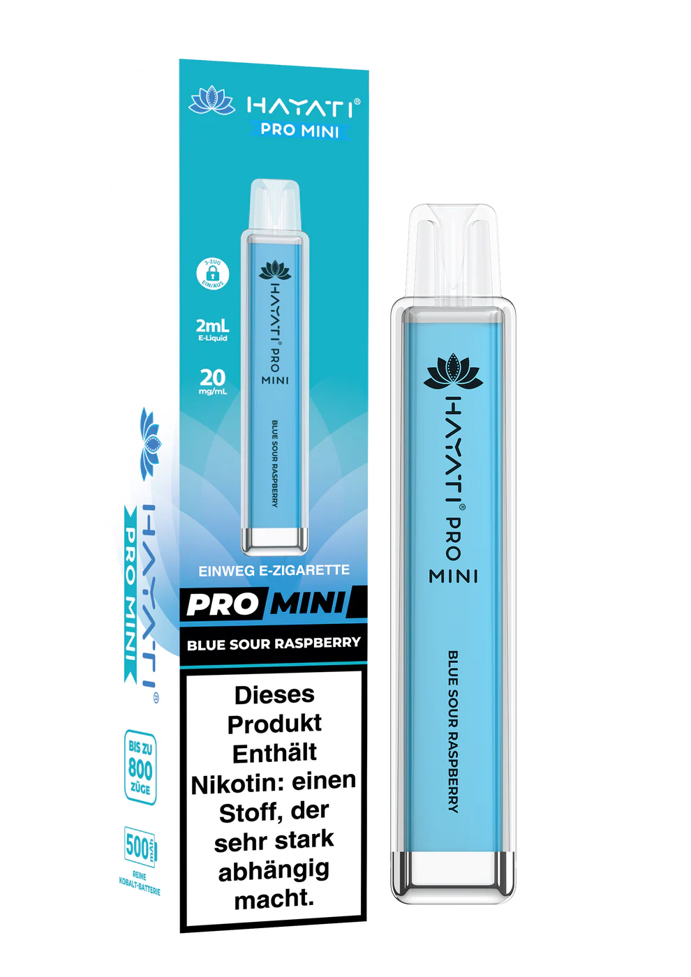 Hayati Pro Mini 800 - Blue Sour Raspberry - 20mg/ml