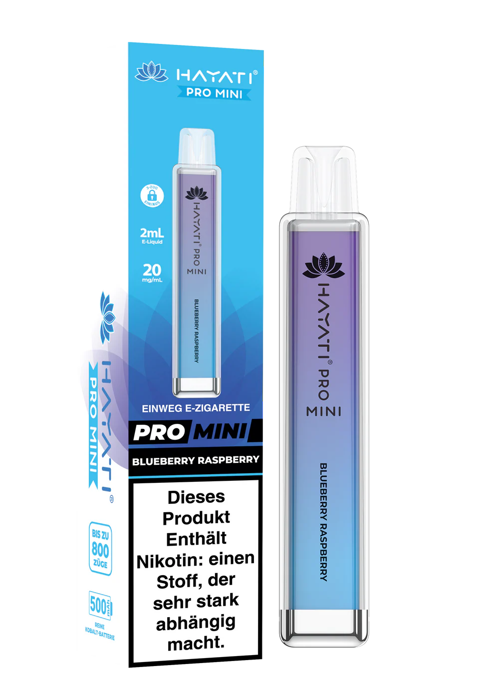 Hayati Pro Mini 800 - Blueberry Raspberry - 20mg/ml, 2 ml