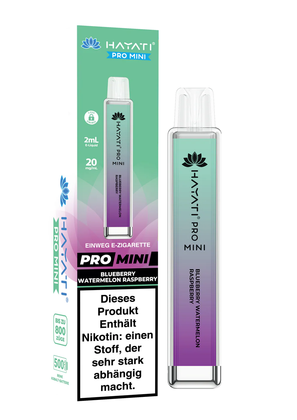 Hayati Pro Mini 800 - Blueberry Watermelon Raspberry - 20mg/ml