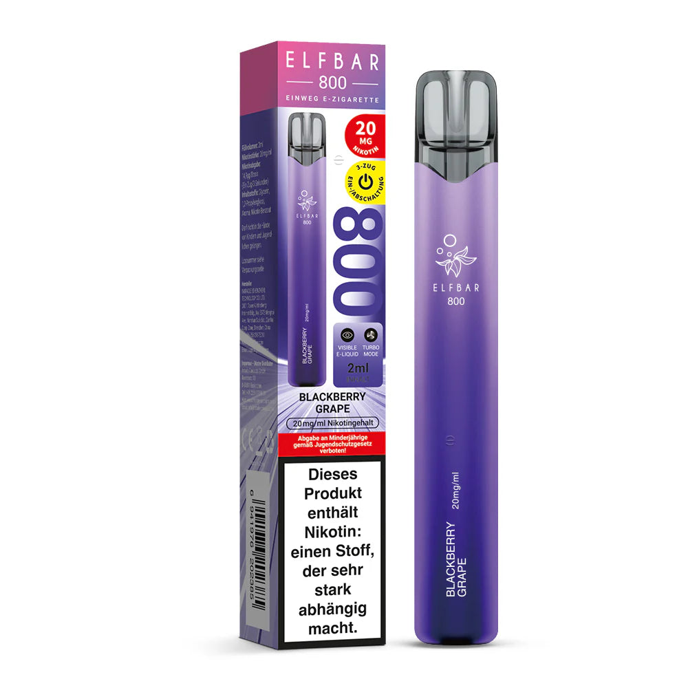 Elfbar 800 - Blackberry Grape - 20mg/ml