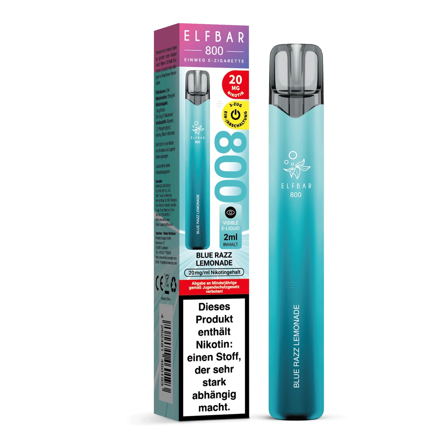 Elfbar 800 - Blue Razz Lemonade - 20mg/ml