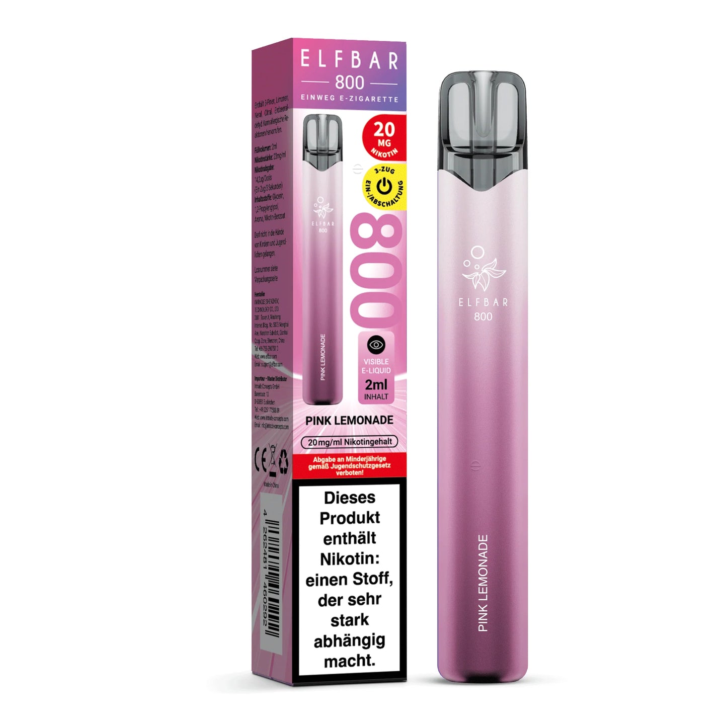 Elfbar 800 - Pink Lemonade - 20mg/ml