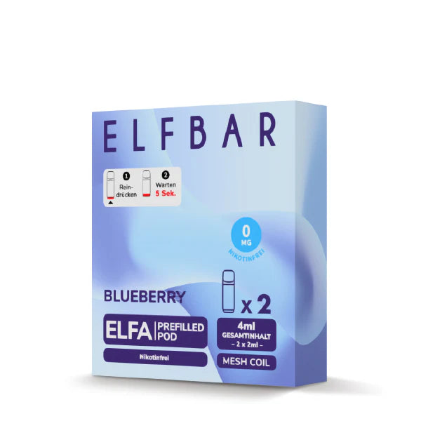 Elfbar Elfa Pod - Blueberry - Nikotinfrei, 2 Stück