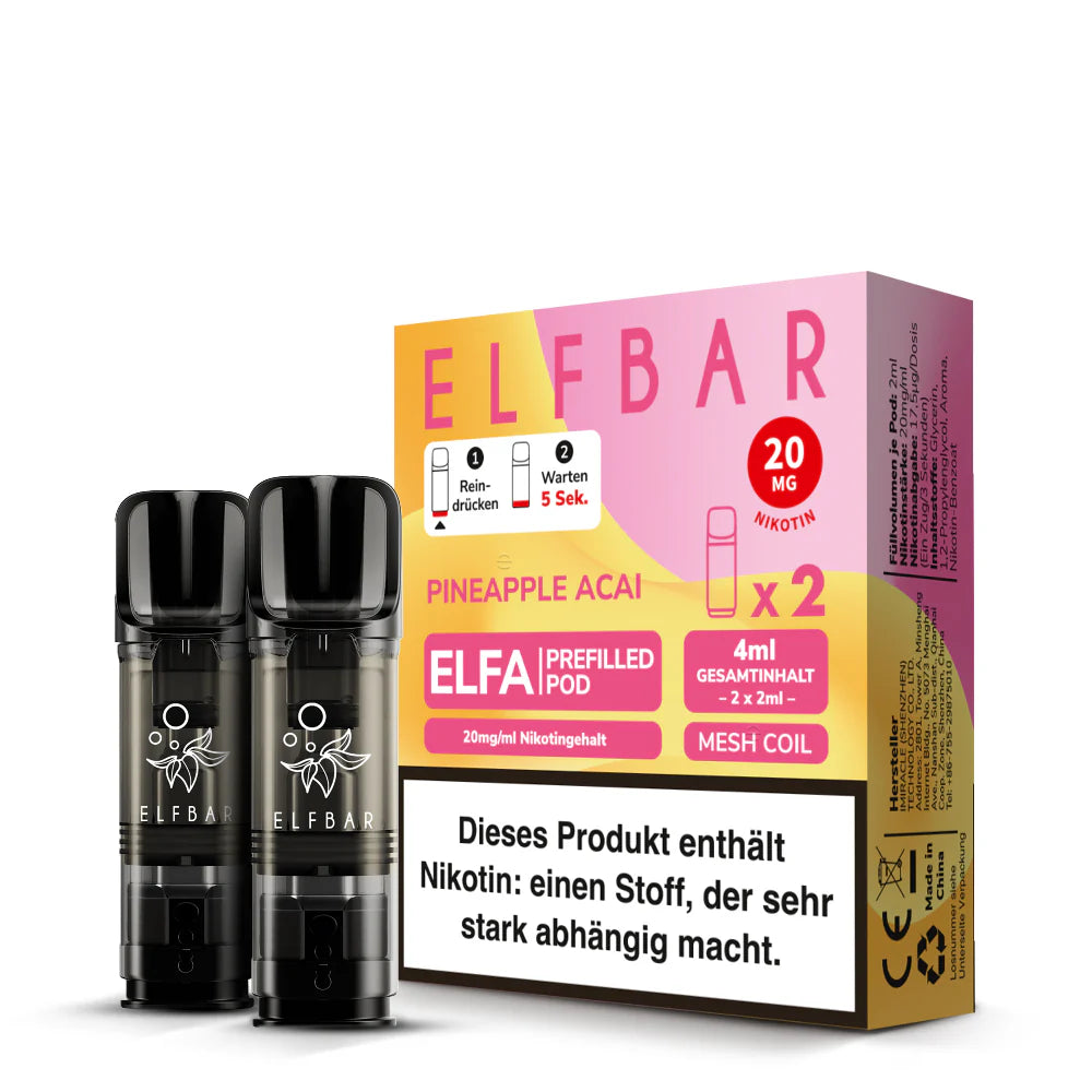 Elfbar Elfa Pod - Pineapple Acai - 20mg/ml, 2 Stück
