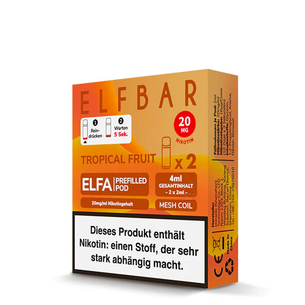 Elfbar Elfa Pod - Tropical Fruit - 20mg/ml (2 Stück pro Packung)