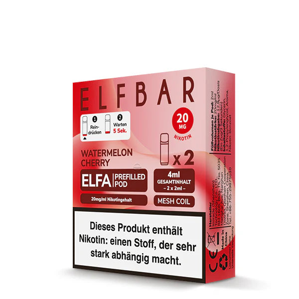 Elfbar Elfa Pod - Watermelon Cherry - 20mg/ml, 2 Stück