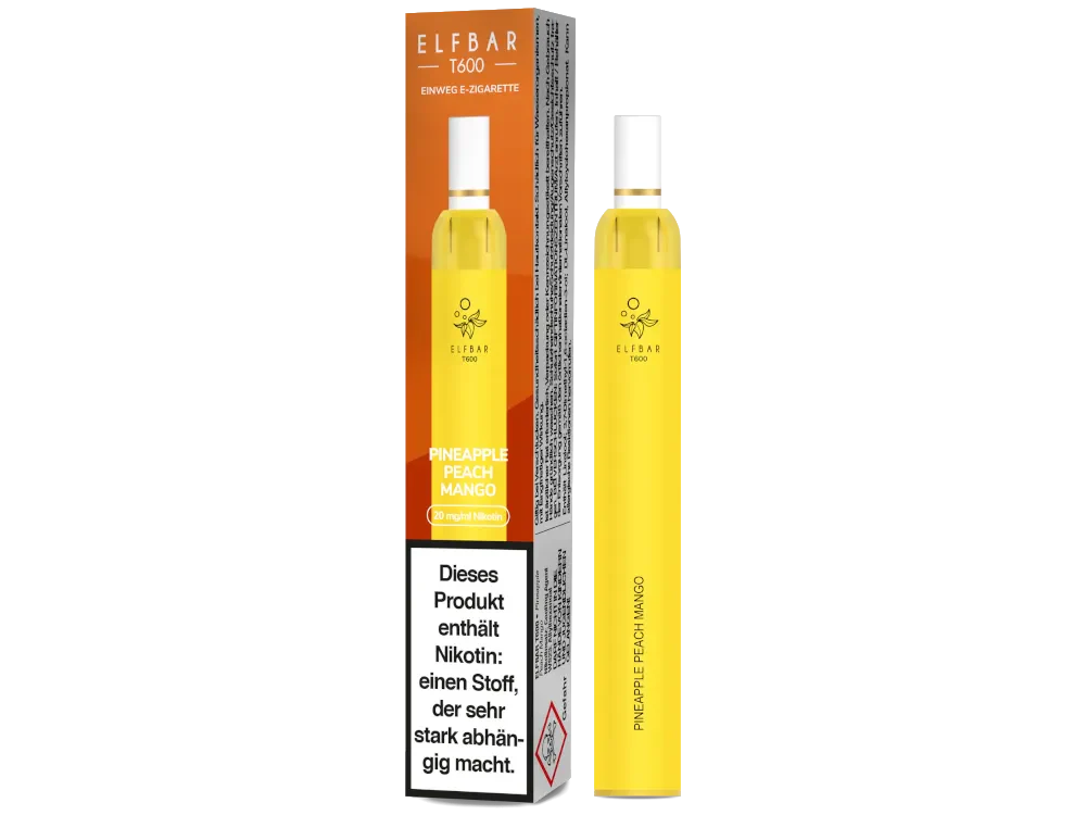 Elfbar T600 - Pineapple Peach - 20mg/ml, 2 ml
