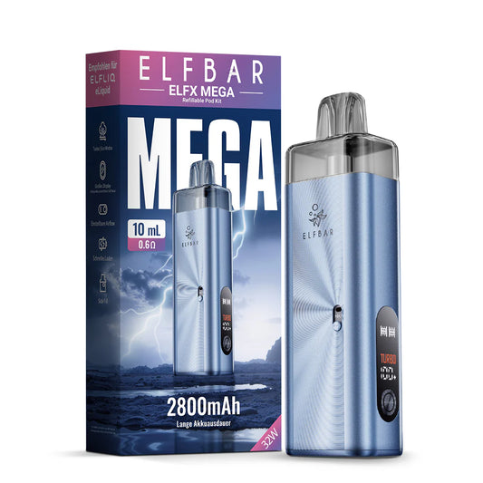 Elfbar ELFX Mega Pod Kit - Silver Blue