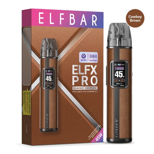 Elfbar ELFX Pro - Refillable Pod Kit - Cowboy Brown, 2 ml