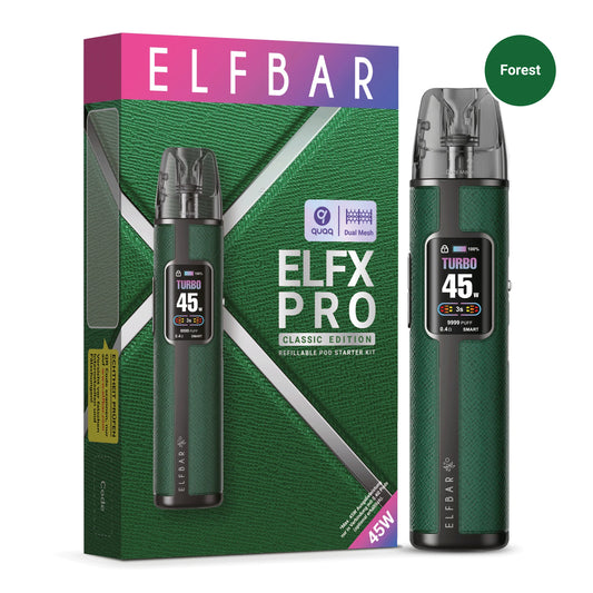 Elfbar ELFX Pro - Refillable Pod Kit - Forest Green, 2 ml