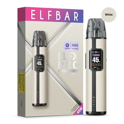 Elfbar ELFX Pro - Refillable Pod Kit - White 2ml, 2 Stück