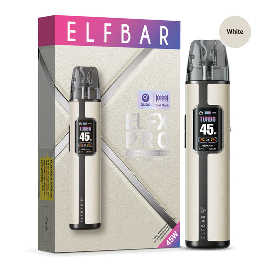 Elfbar ELFX Pro - Refillable Pod Kit - White 2ml, 2 Stück