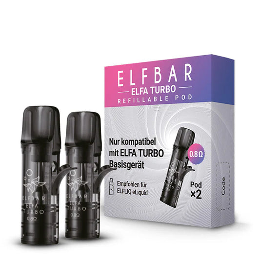 Elfbar Elfa Leerpods Turbo - 0,8 Ohm, 2 Stück