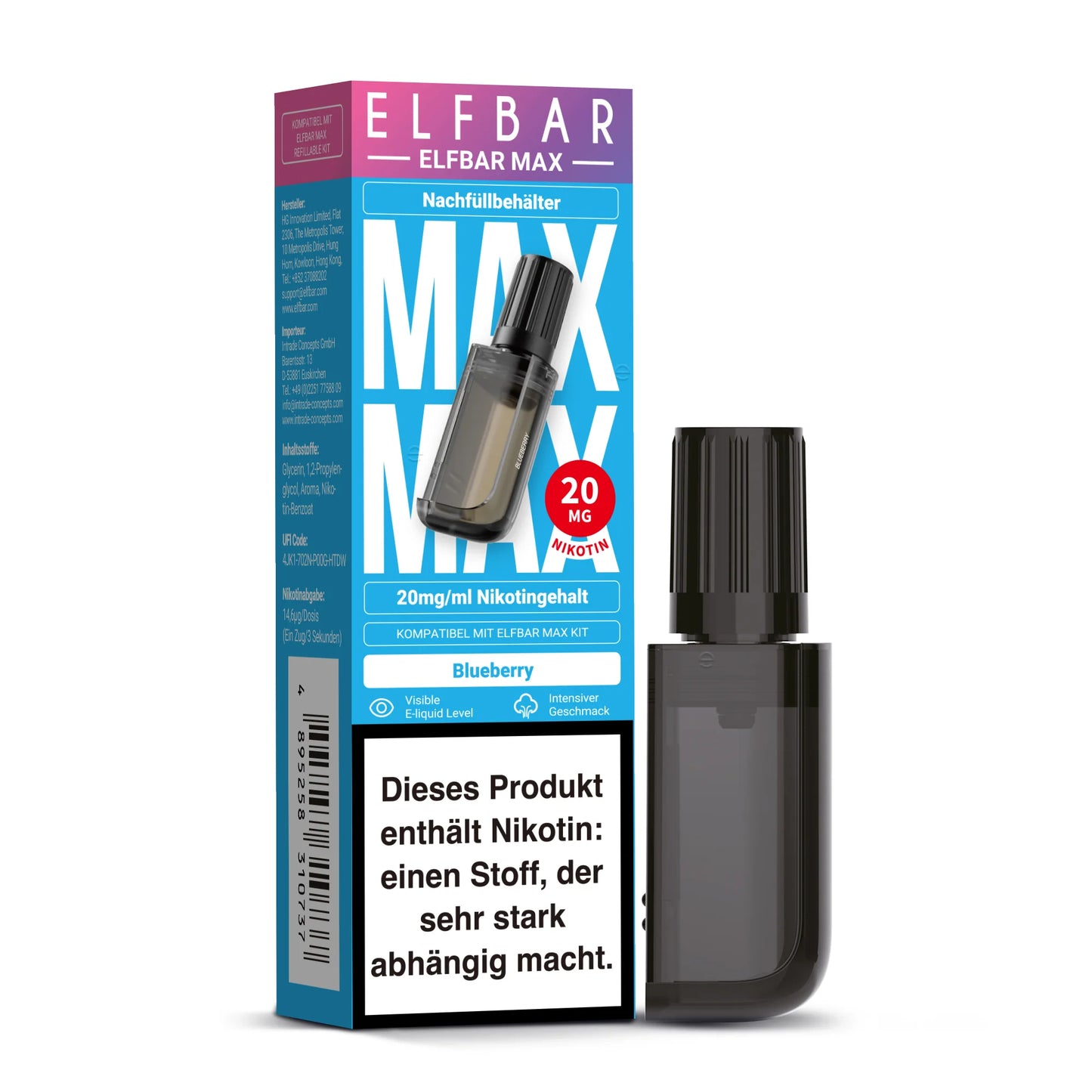 Elfbar Max Pod - Blueberry - 20mg/ml