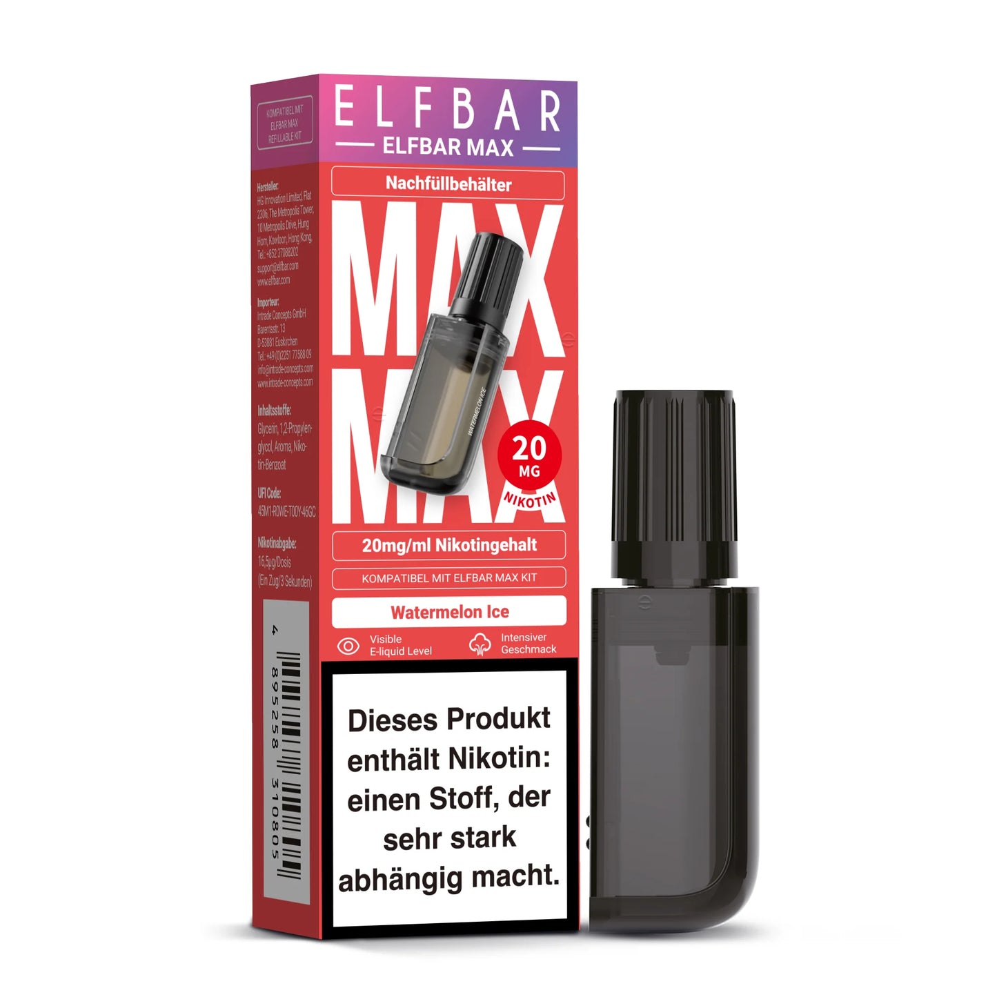 Elfbar Max Pod - Watermelon Ice - 20mg/ml