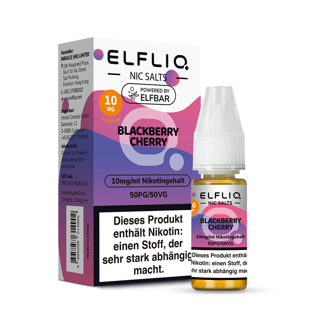 Elfliq - Blackberry Cherry - Nikotinsalz Liquid 10mg/ml