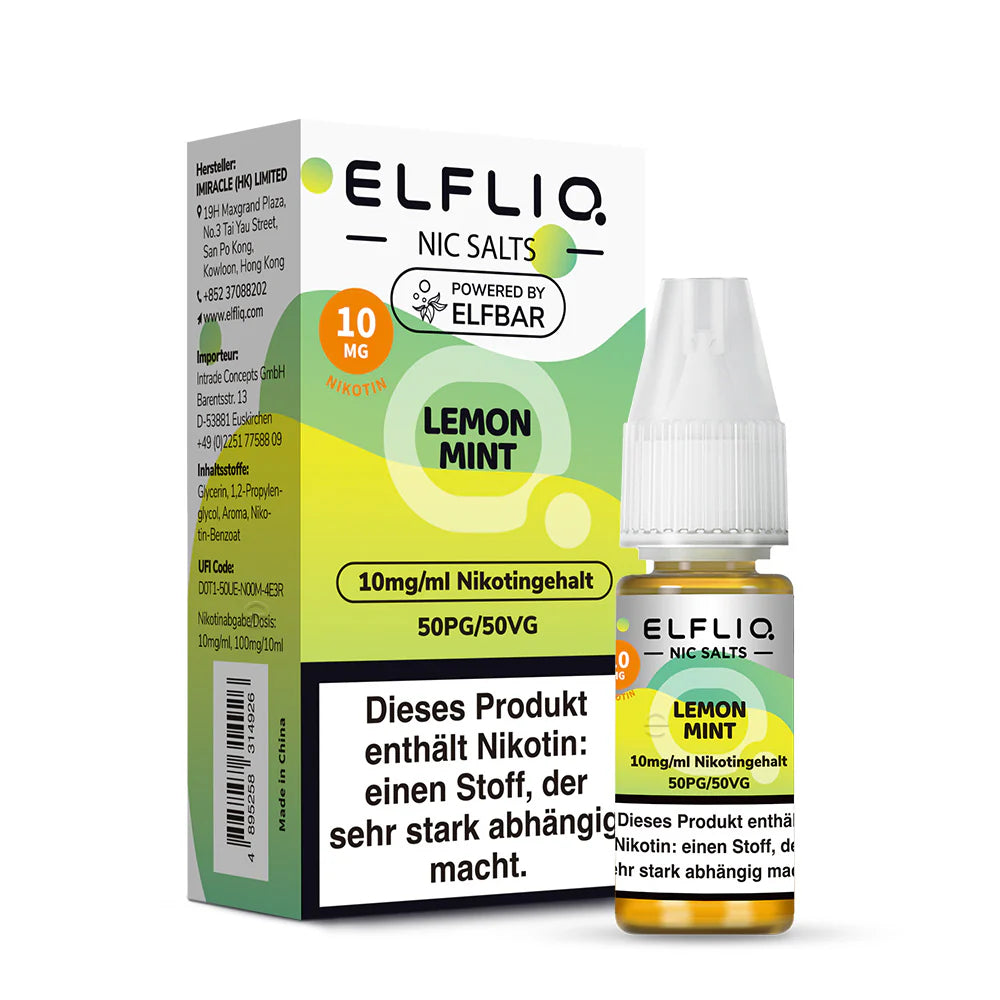 Elfliq - Lemon Mint - Nikotinsalz Liquid 10mg/ml