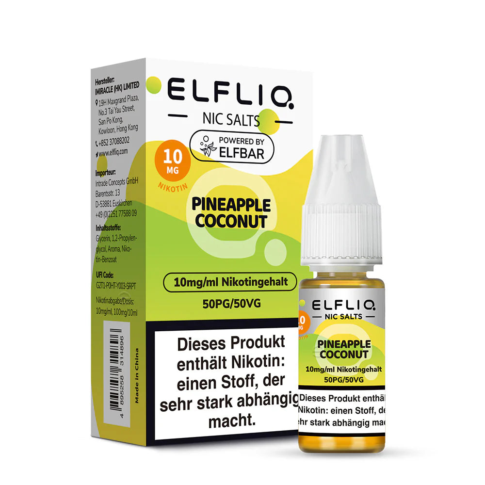 Elfliq - Pineapple Coconut - Nikotinsalz Liquid 10mg/ml