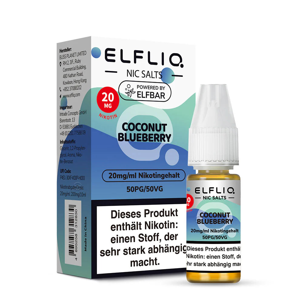 Elfliq - Coconut Blueberry - Nikotinsalz Liquid 20mg/ml