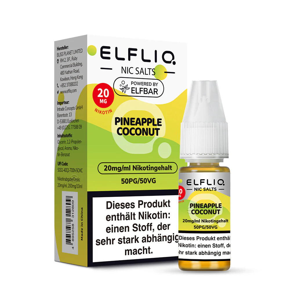 Elfliq - Pineapple Coconut - Nikotinsalz Liquid 20mg/ml