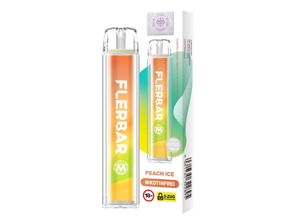 Flerbar M 600 Zero - Peach Ice - Nikotinfrei