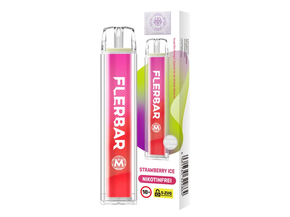 Flerbar M 600 Zero - Strawberry Ice - Nikotinfrei
