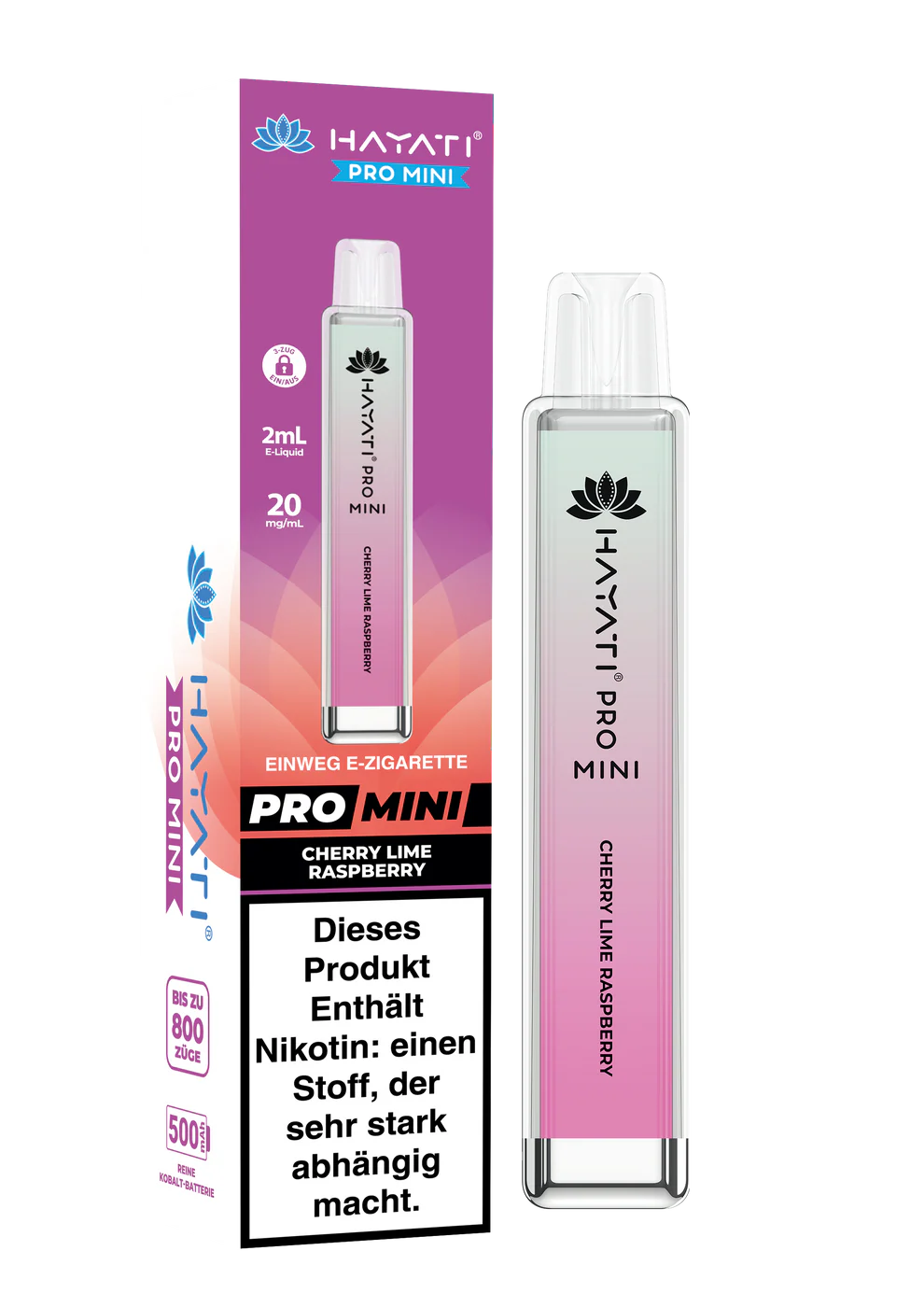 Hayati Pro Mini 800 - Cherry Lime Raspberry - 20mg/ml
