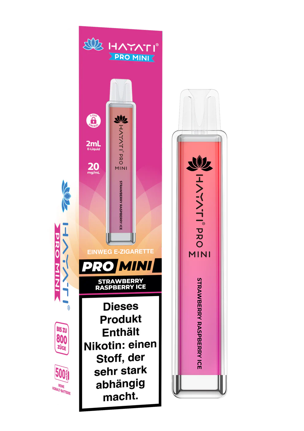 Hayati Pro Mini 800 - Strawberry Raspberry Ice - 20mg/ml