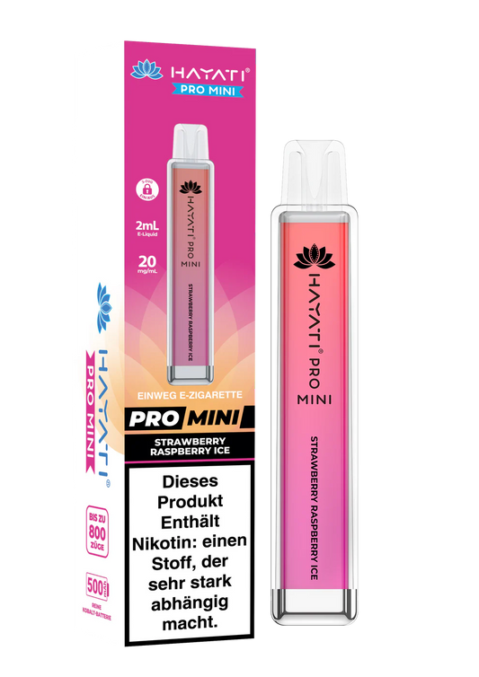 Hayati Pro Mini 800 - Strawberry Raspberry Ice - 20mg/ml