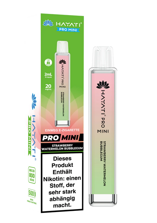 Hayati Pro Mini 800 - Strawberry Watermelon Bubblegum - 20mg/ml