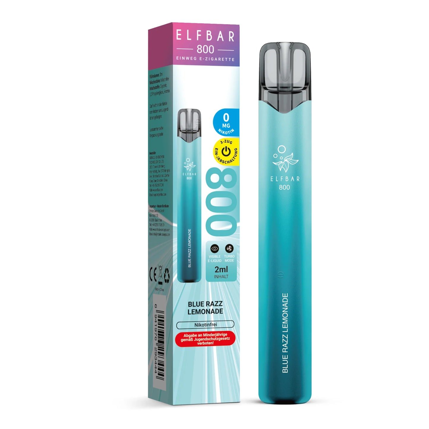 Elfbar 800 - Blue Razz Lemonade - Nikotinfrei