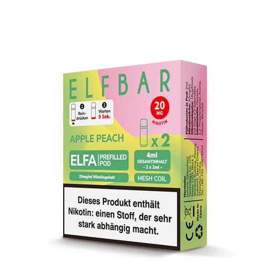 Elfbar Elfa Pod - Apple Peach - 20mg/ml, 2 Stück