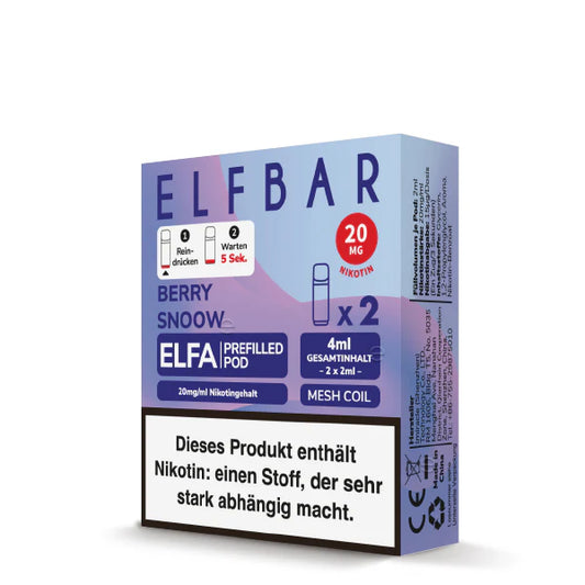 Elfbar Elfa Pod - Blueberry Snoow - 20mg/ml, 2 Stück