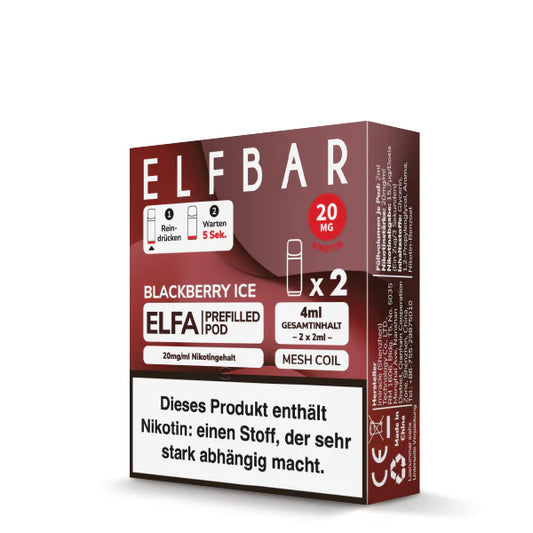 Elfbar Elfa Pod - Blackberry Ice - 20mg/ml, 2 Stück