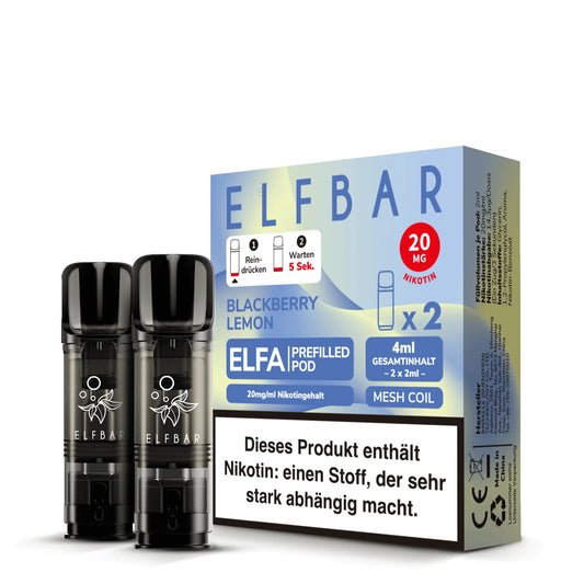 Elfbar Elfa Pod - Blackberry Lemon - 20mg/ml, 2 Stück