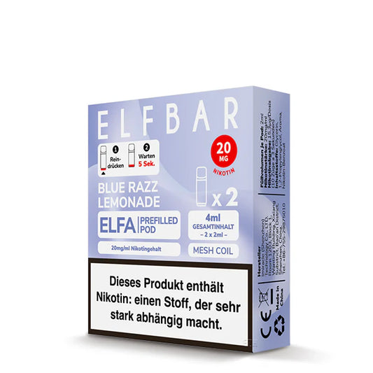 Elfbar Elfa Pod - Blue Razz Lemonade - 20mg/ml, 2 Stück