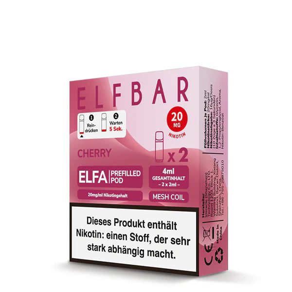 Elfbar Elfa Pod - Cherry - 20mg/ml, 2 Stück