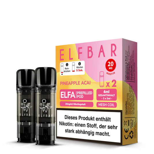 Elfbar Elfa Pod - Pineapple Acai - 20mg/ml, 2 Stück