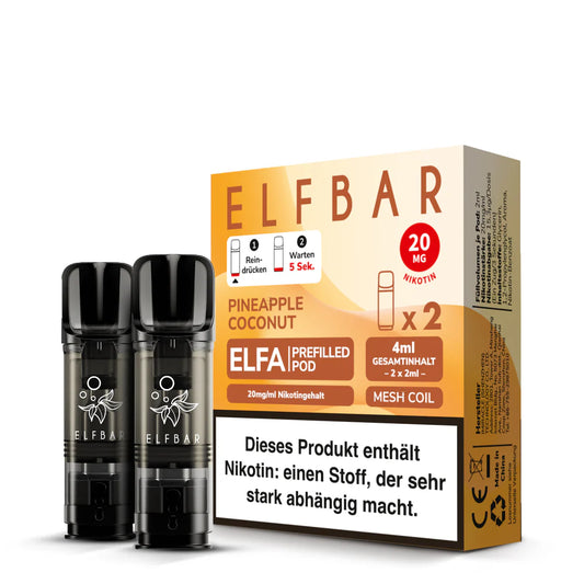 Elfbar Elfa Pod - Pineapple Coconut - 20mg/ml, 2 Stück