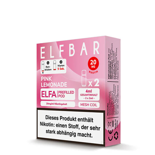 Elfbar Elfa Pod - Pink Lemonade - 20mg/ml, 2 Stück