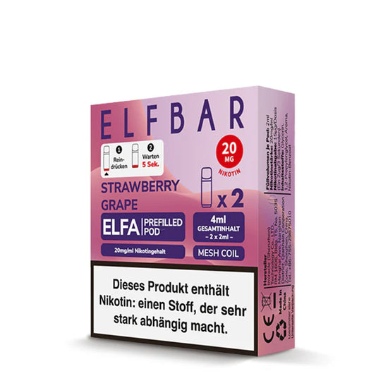 Elfbar Elfa Pod - Strawberry Grape - 20mg/ml, 2 Stück