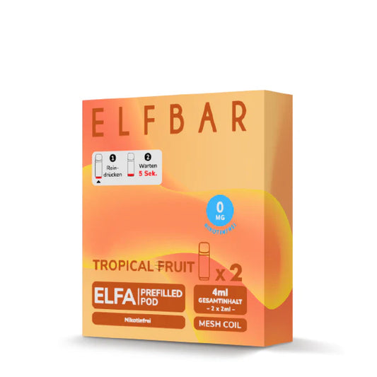 Elfbar Elfa Pod - Tropical Fruit - Nikotinfrei, 2 Stück